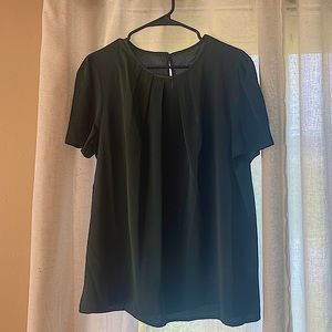 Dark green business blouse